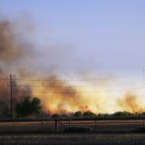 Flames can be seen in this shot of the fire.